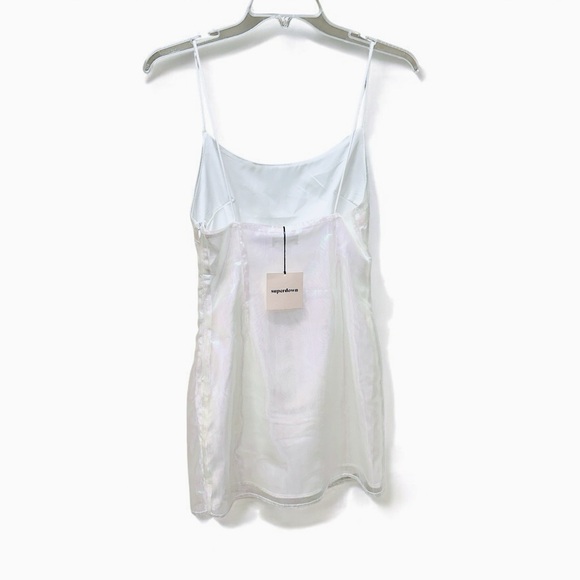 NWT Superdown Revolve Rosalind Iridescent Multicolor Mini Slip Dress in Opal XS - Picture 10 of 12